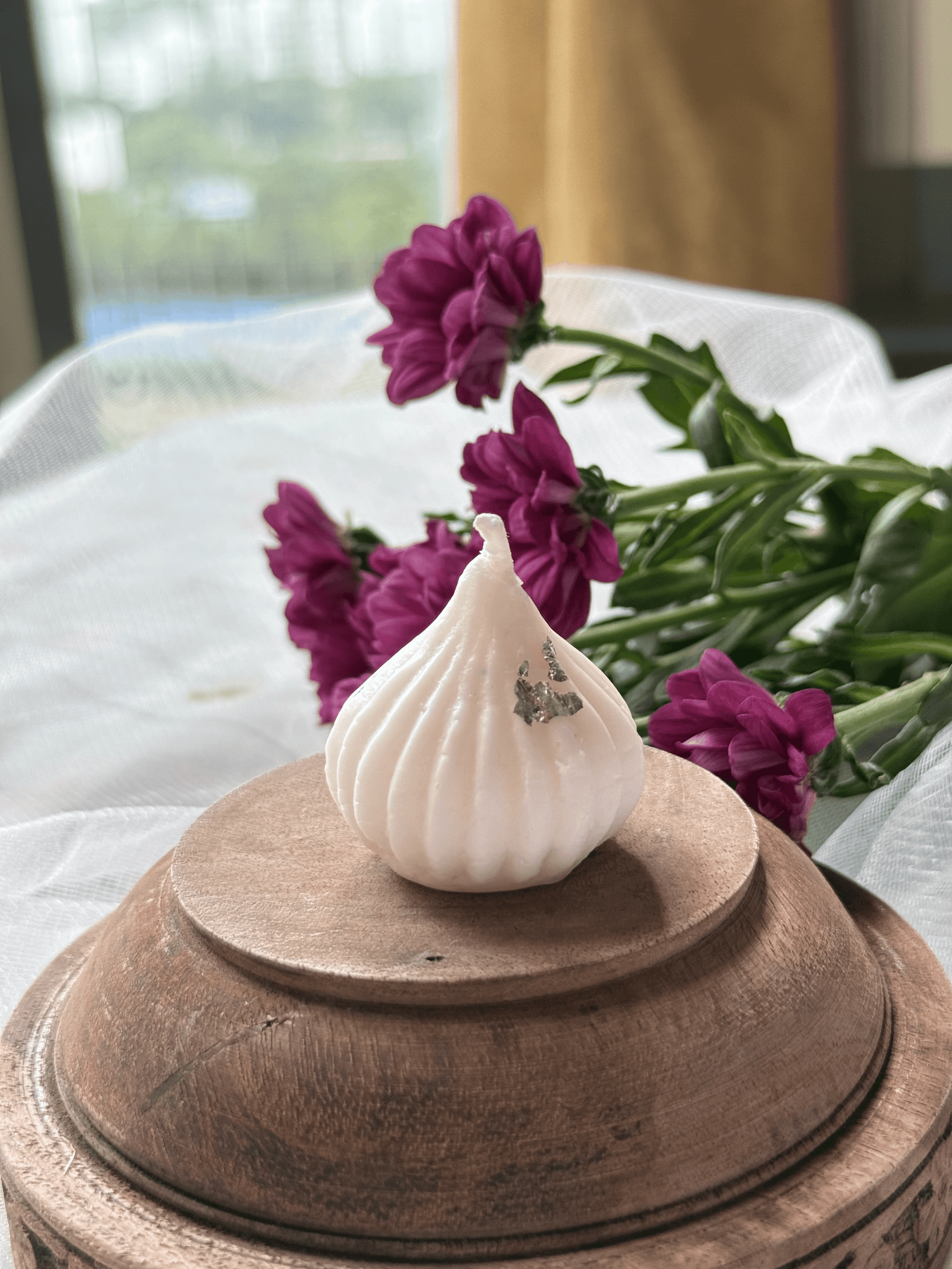 Sacred Silver-Vark Modak Candle